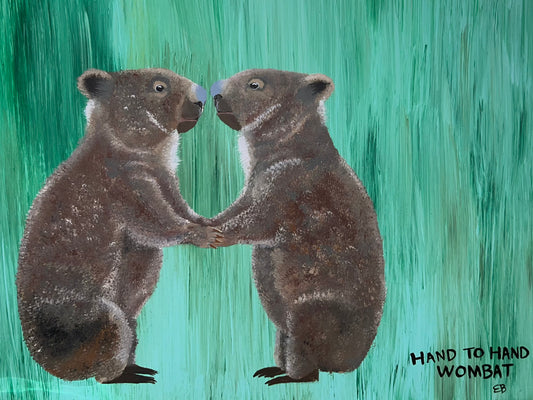 Hand to hand wombat
